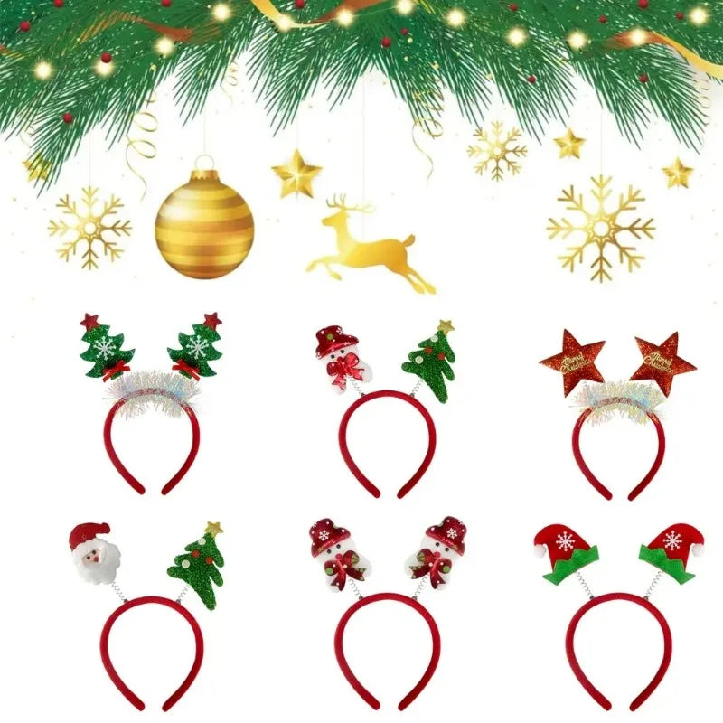 Christmas Headband Kids Adult Santa Claus Elk Xmax Hair Accessories Party Photo Props Christmas Decoration New Year Gifts